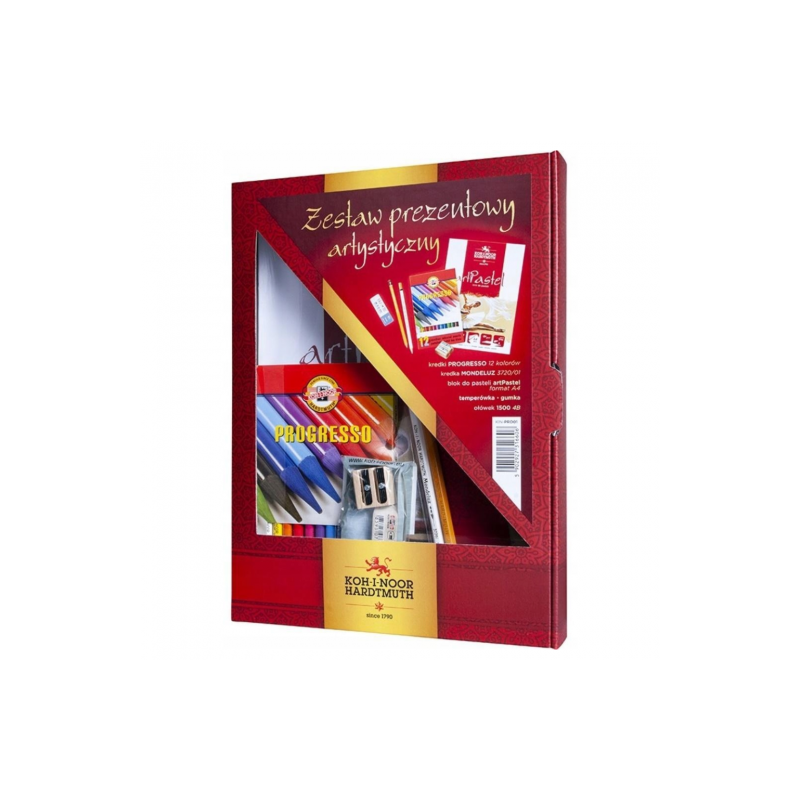 Koh-i-noor zestaw prezentowy z kredkami progresso nr 31 - sklep plasty
