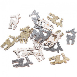 DpCraft self-adhesive wooden fawns 2.1x3.8cm 12pcs
