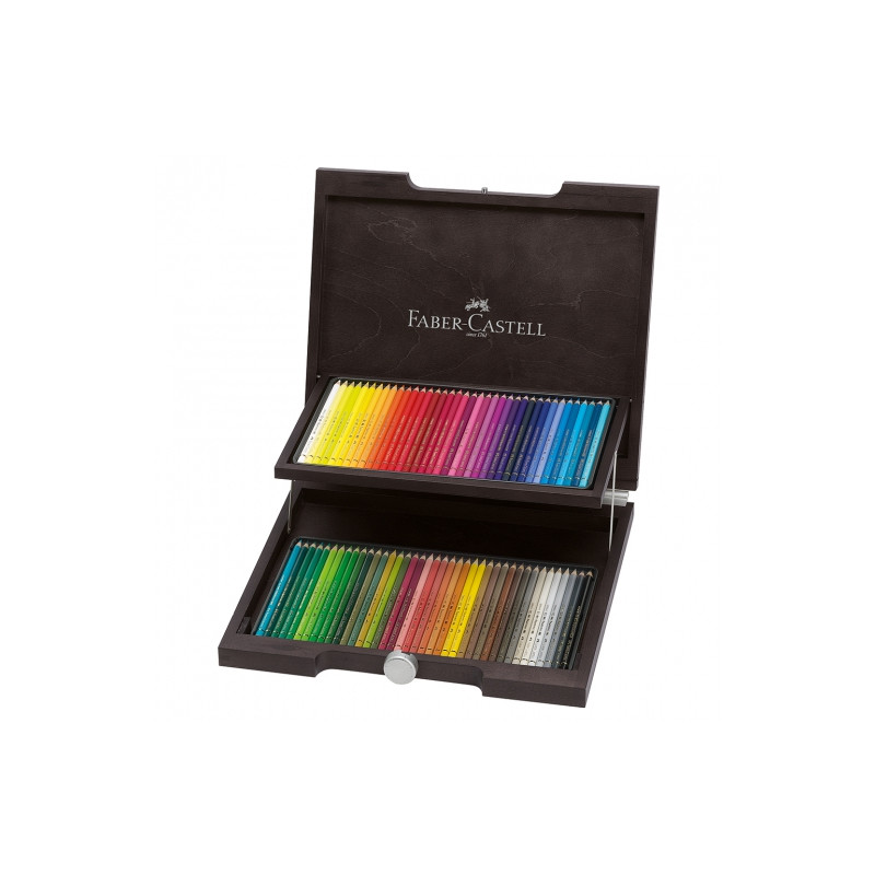 Faber-Castell polychromos set of 72 crayons in a wooden case