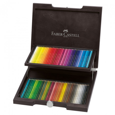 Faber-Castell polychromos set of 72 crayons in a wooden case