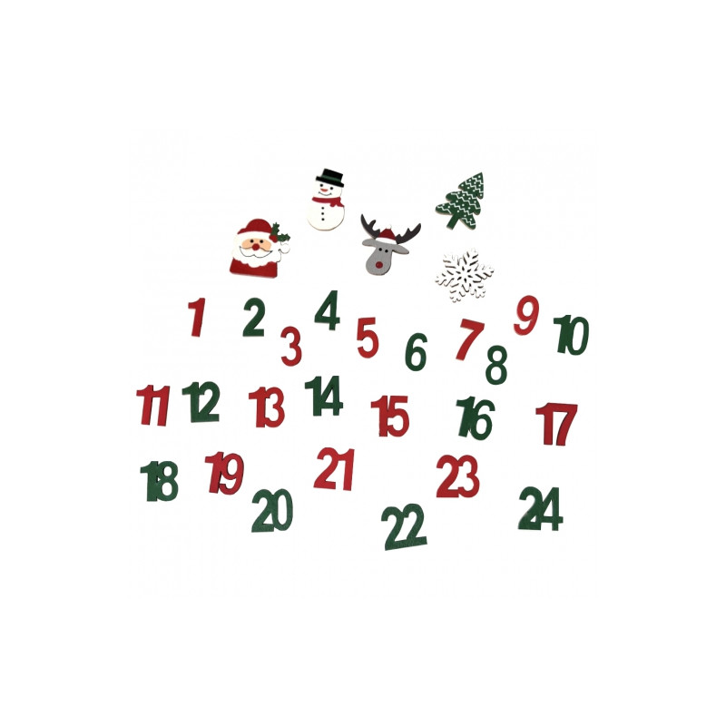 DpCraft wooden elements for advent calendar 29 pcs