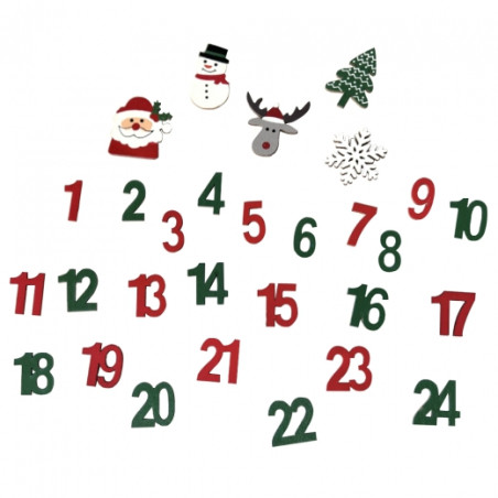 DpCraft wooden elements for advent calendar 29 pcs
