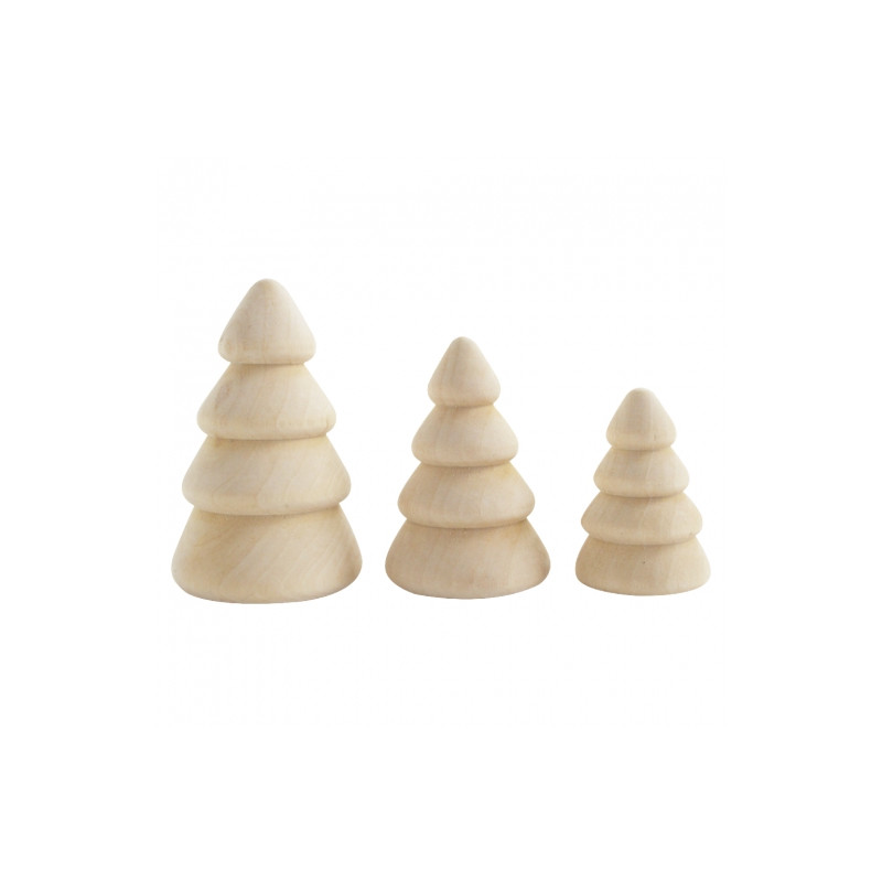 DpCraft wooden Christmas trees 3 pcs