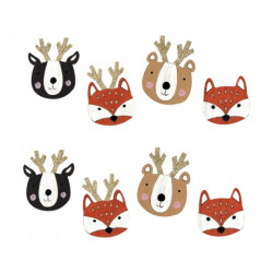 DpCraft foxes and wooden bears 8pcs