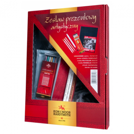 Koh-i-noor art gift set with black A4 sketchbook No. 32