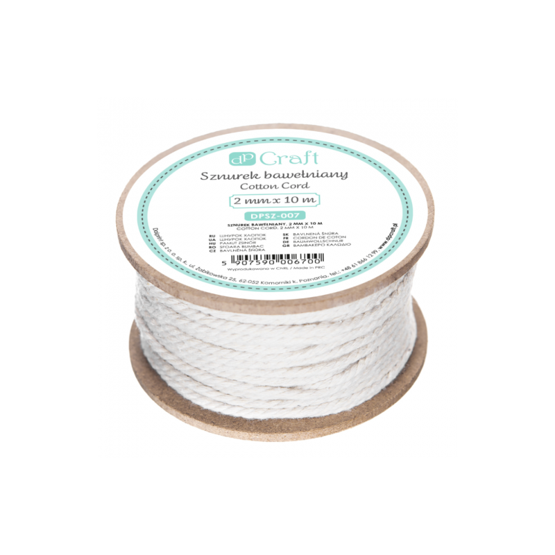 Macrame cotton cord 2mm x 10m