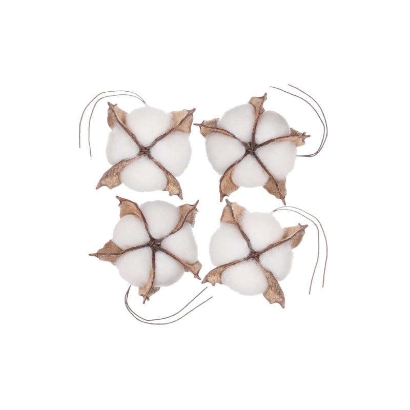 Cotton flowers 4 pcs.