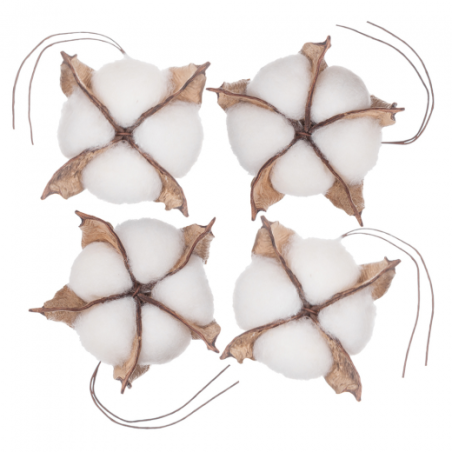 Cotton flowers 4 pcs.