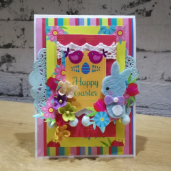 Decorative ribbon with pompoms, 3 m blue