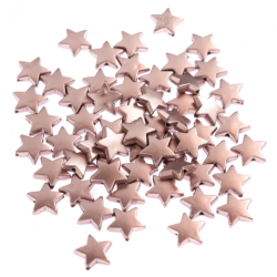 Rose gold star beads 60 pcs