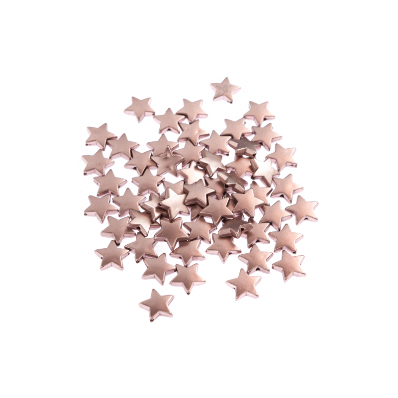 DpCraft koraliki gwiazdki różowe złoto 60 szt - sklep plastyczny - sza