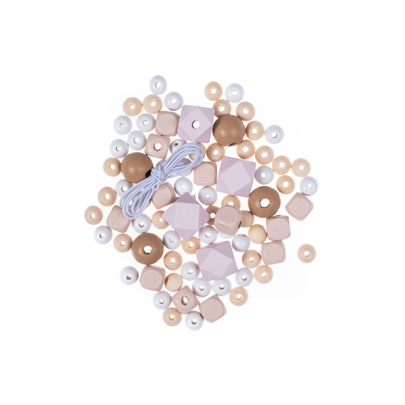 Wooden colored nude beads 80 pcs