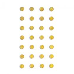 Self-adhesive crystals gold 8mm 28 pcs