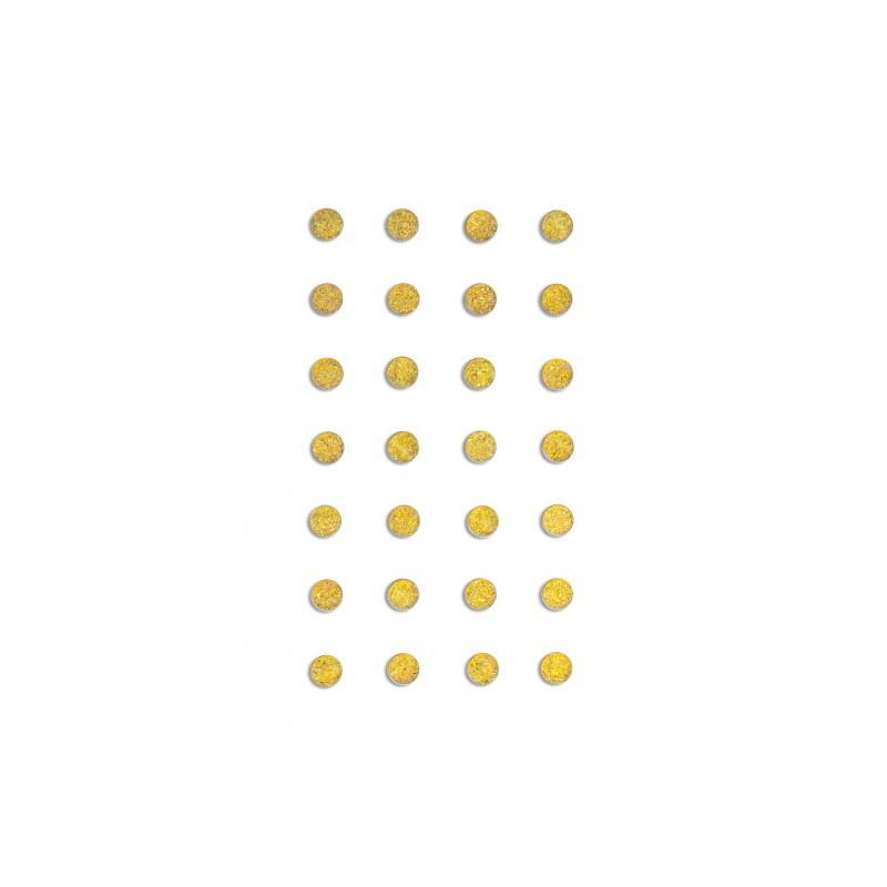 Self-adhesive crystals gold 8mm 28 pcs