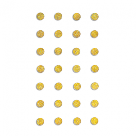 Self-adhesive crystals gold 8mm 28 pcs
