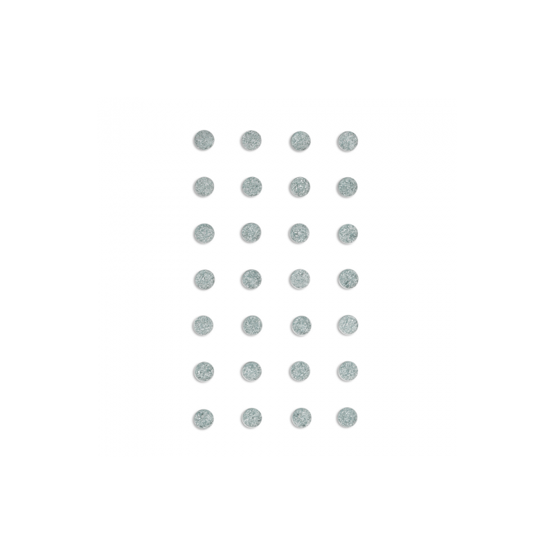 DpCraft srebrne kryształki samoprzylepne 8mm 28 szt - sklep plastyczny