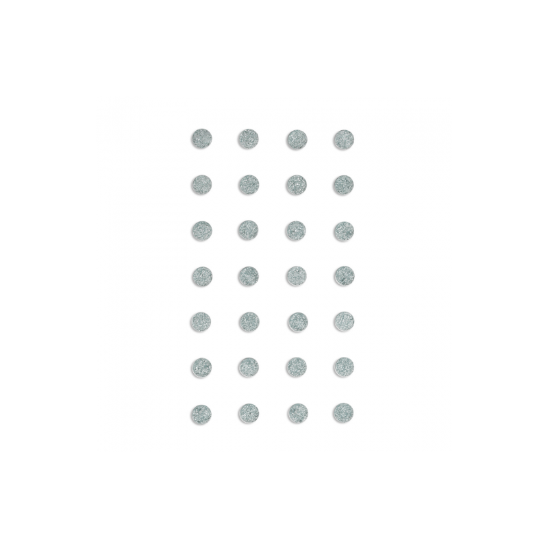 Self-adhesive silver crystals 8mm 28 pcs