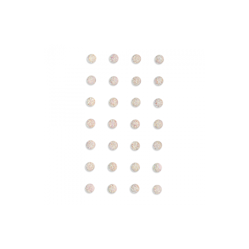 Self-adhesive crystals opal 8mm 28 pcs