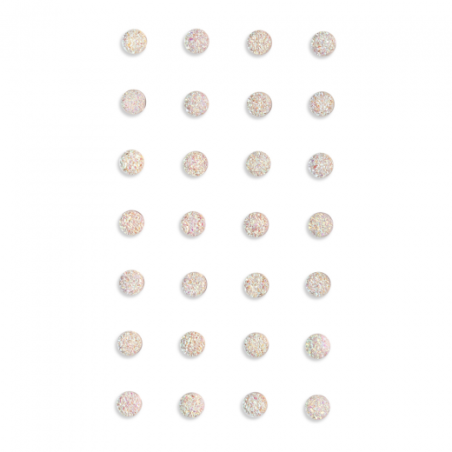 Self-adhesive crystals opal 8mm 28 pcs
