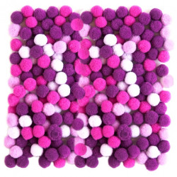 DpCraft pompony poliestrowe 1cm mix fioletowy 120szt - sklep plastyczn
