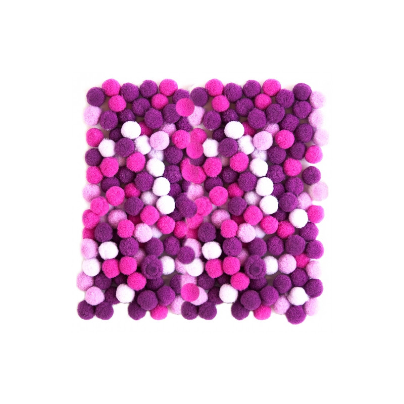DpCraft polyester pompoms 1cm mix purple 120 pieces