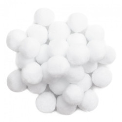 DpCraft polyester pompoms 5cm white 30pcs