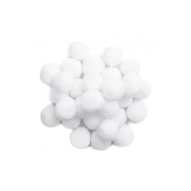 DpCraft polyester pompoms 5cm white 30pcs