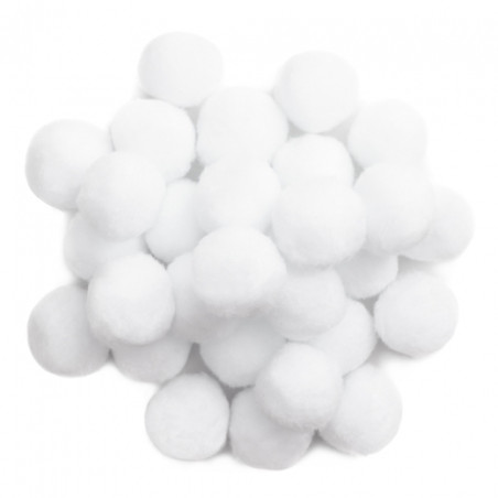 DpCraft polyester pompoms 5cm white 30pcs
