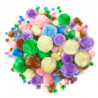 DpCraft acrylic pompoms mix pastel 156pcs