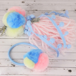 DpCraft acrylic pompoms mix pastel 156pcs