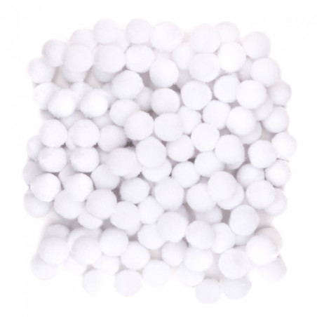 DpCraft polyester pompoms 1cm white 120pcs