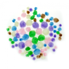 Pastel acrylic pompoms mix 78 pcs