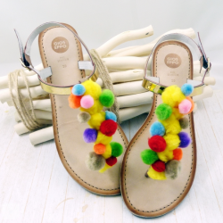 Neon acrylic pompoms mix 78 pcs