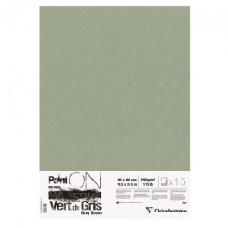 Clairefontaine paint on grey green 50x65cm 250g 15ark - sklep plastycz