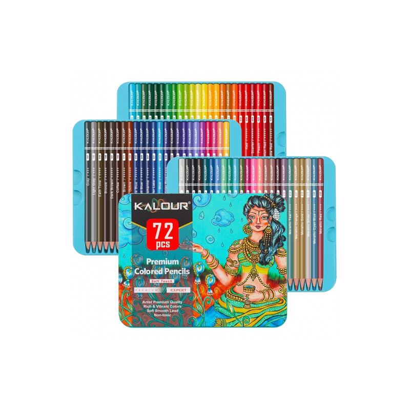 Kalor premium colored pencils expert soft touch set of 72 crayons