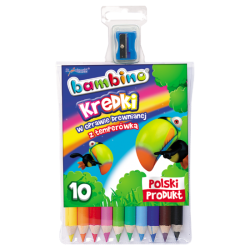 Bambino thick pencils with a sharpener 10 colors