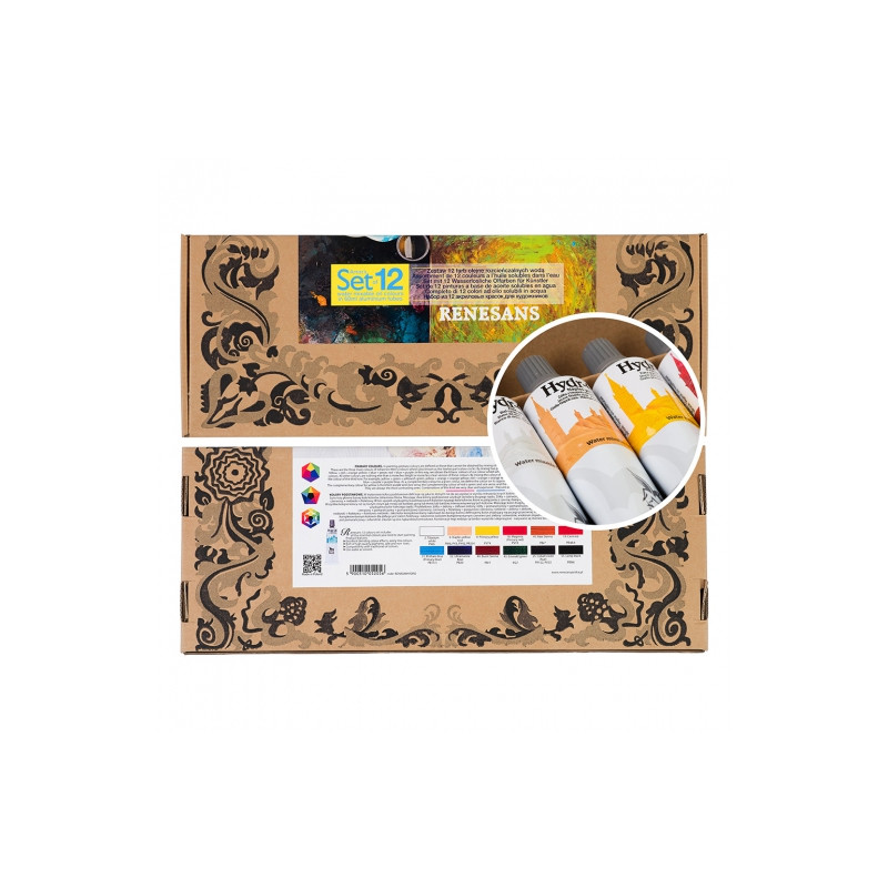 Renesans hydro-oil set of oil paints 12x60ml