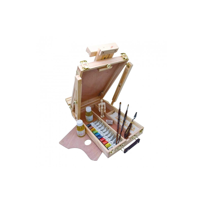 Sennelier rive gauche paint set + media box easel