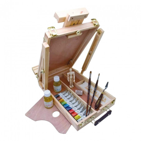 Sennelier rive gauche paint set + media box easel