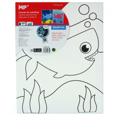 MP podobrazie z nadrukiem do kolorowania 25x20 cm rekin - sklep plasty