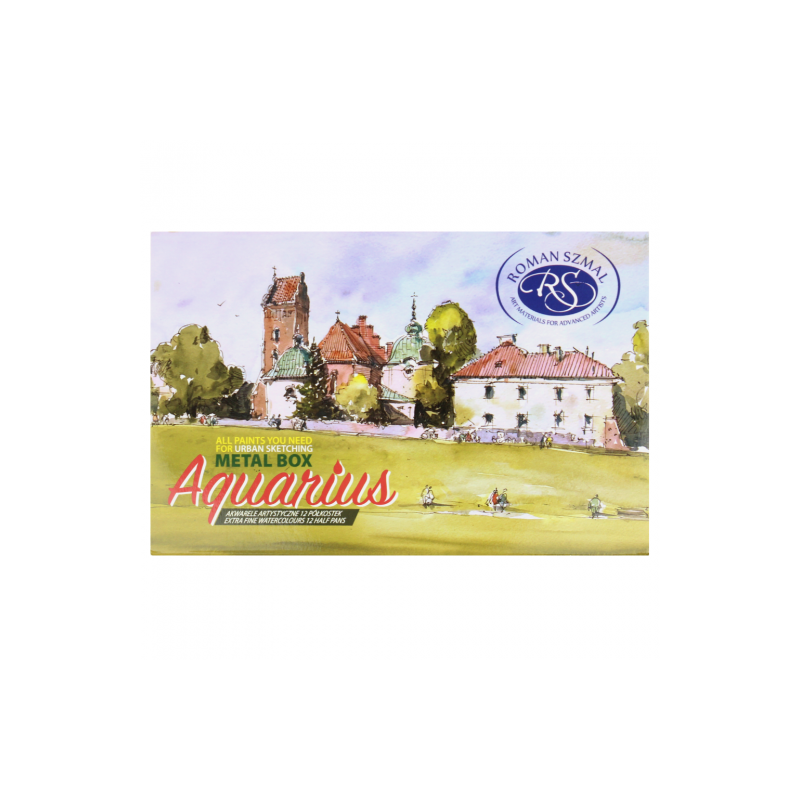Szmal aquarius a set of 12 watercolors in a cube Marek Bądzyński