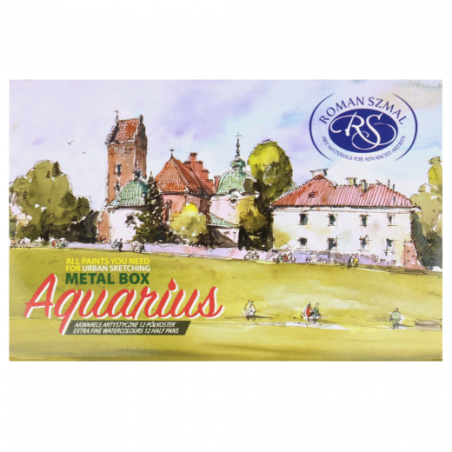 Szmal aquarius a set of 12 watercolors in a cube Marek Bądzyński