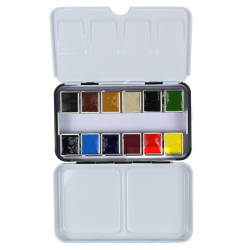 Szmal aquarius a set of 12 watercolors in a cube Marek Bądzyński