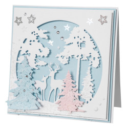 DP Craft die cut forest landscape 11,1cmx12,7cm
