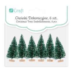 DP Craft decorative Christmas trees 5cm 6 pcs