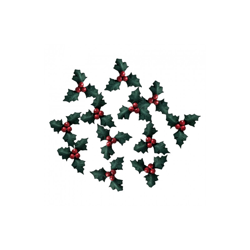 DP Craft ostrokrzewy papierowe 12szt - sklep plastyczny - szał dla pla