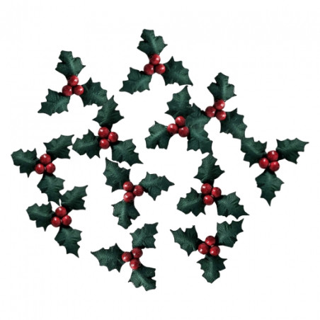DP Craft ostrokrzewy papierowe 12szt - sklep plastyczny - szał dla pla
