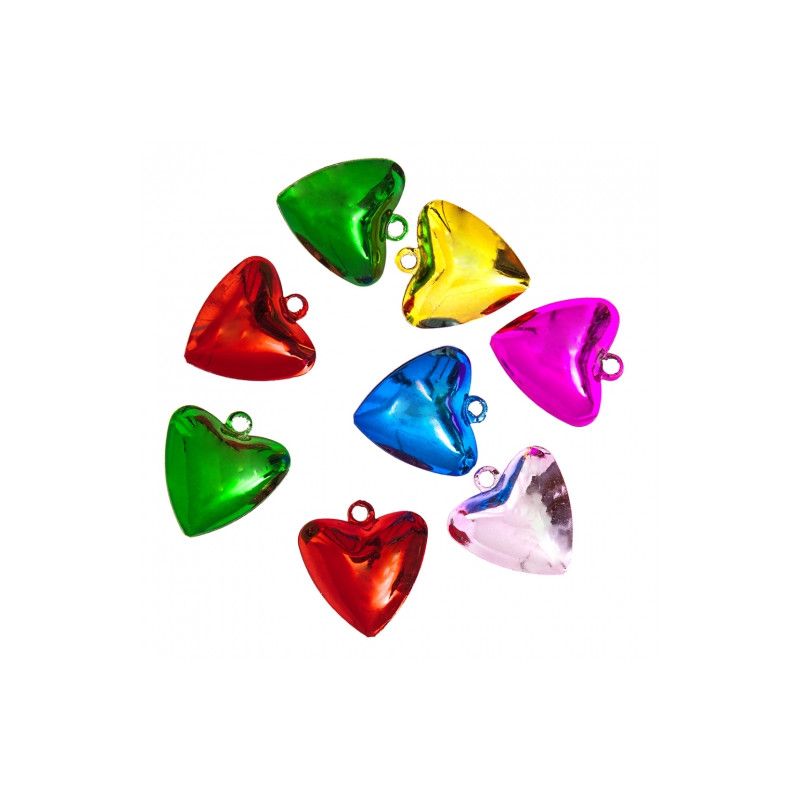 DP Craft metal bells hearts 2cm 8 pcs