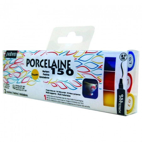 Pebeo porcelaine 150 zestaw 3 pisaków do porcelany 0,7mm - sklep plast