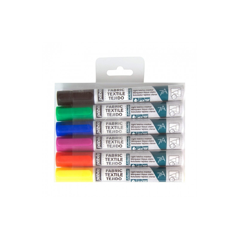 Pebeo set of markers for light fabrics 6 pcs